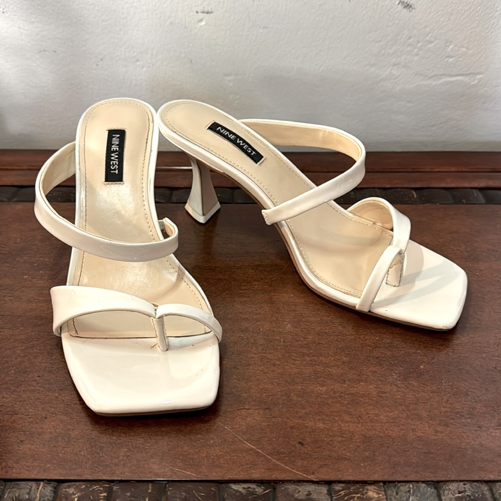 Nine West Padma 3 Sandal | Women's | Ivory | Size 7.5| Heels 3” | Sandals